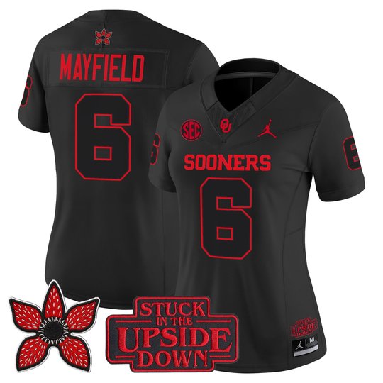 Women's Oklahoma Sooners 'Stranger Things Edition' Vapor Limited Jersey - All Stitched