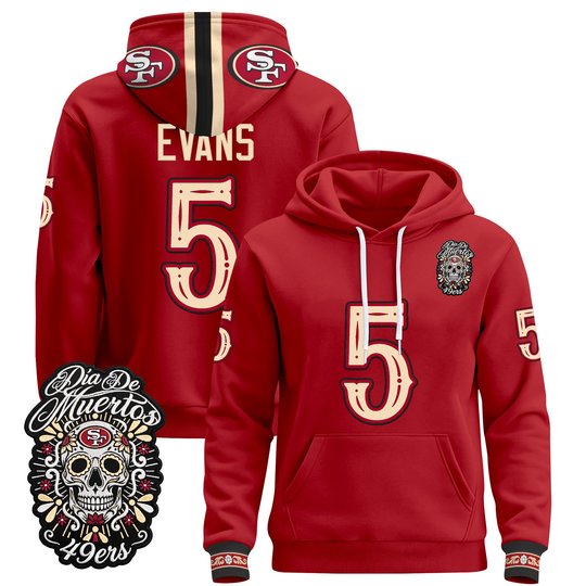 Men's San Francisco 49ers Día de los Muertos Premium Pullover Hoodie - All Stitched