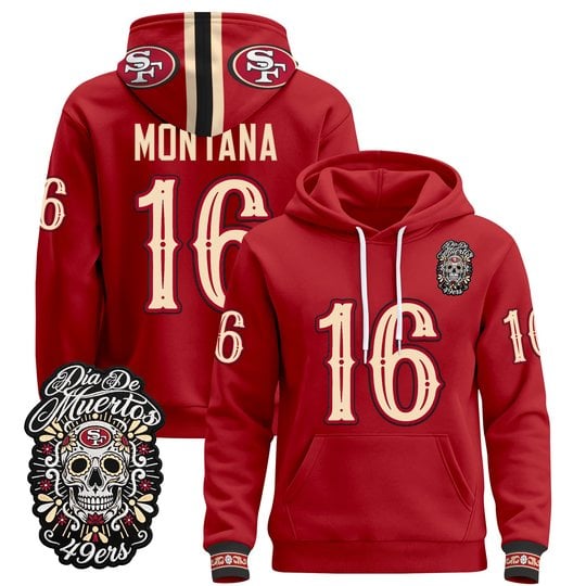 Men's San Francisco 49ers Día de los Muertos Premium Pullover Hoodie - All Stitched
