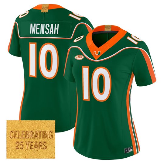 Women's Miami Hurricanes 2001 Throwback Vapor Limited Jersey - All Stitched