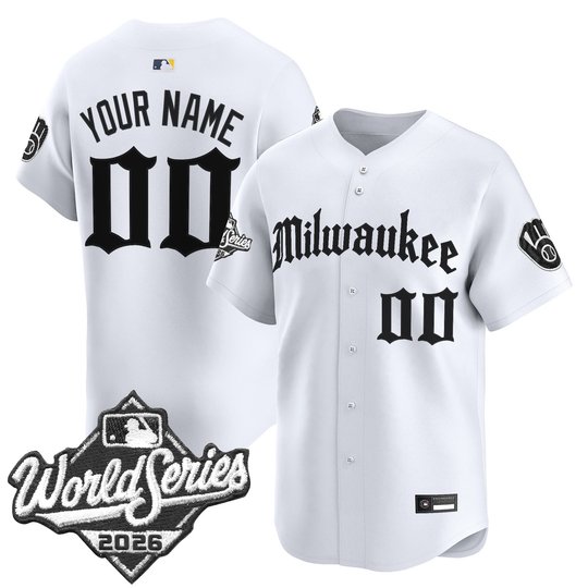 Milwaukee Brewers 2026 World Series Vapor Premier Limited Custom Jersey - Gothic Edition - All Stitched