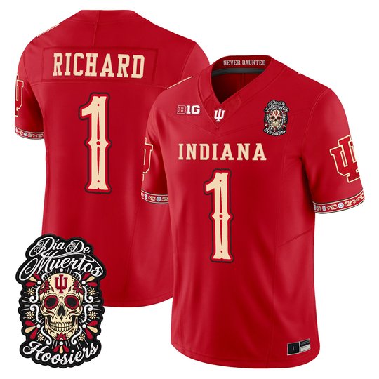 Men's Indiana Hoosiers Día de los Muertos Vapor Limited Jersey - All Stitched