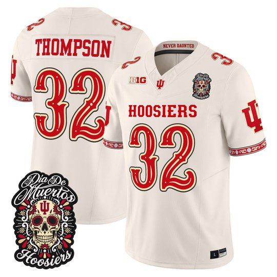Men's Indiana Hoosiers Día de los Muertos Vapor Limited Jersey - All Stitched