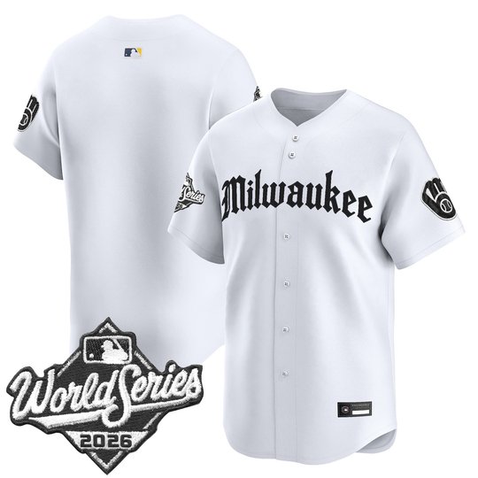 Men's Milwaukee Brewers 2026 World Series Vapor Premier Limited Jersey - Gothic Edition - All Stitched