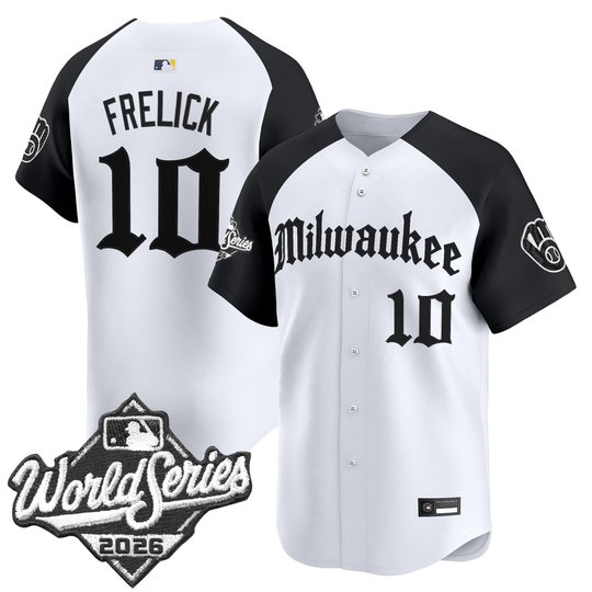 Men's Milwaukee Brewers 2026 World Series Vapor Premier Limited Jersey - Gothic Edition - All Stitched