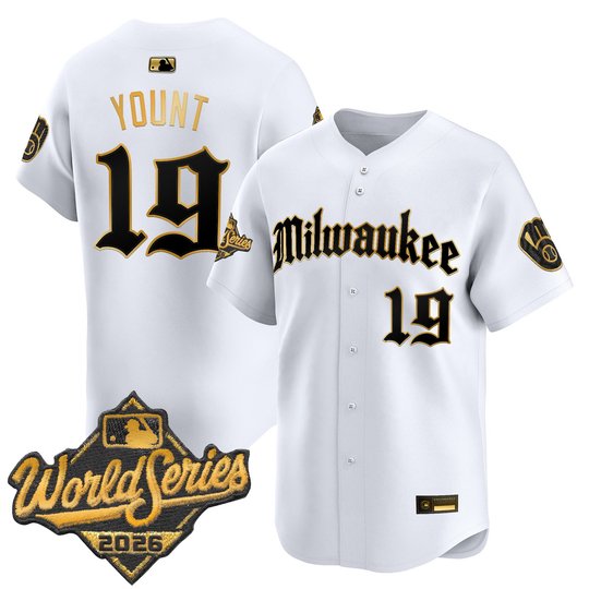 Men's Milwaukee Brewers 2026 World Series Vapor Premier Limited Jersey - Gothic Edition - All Stitched