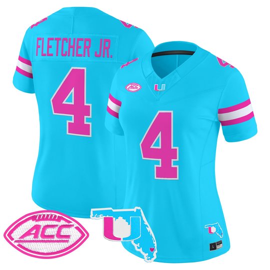 Women's Miami Hurricanes Vice City Vapor Limited Jersey - All Stitched