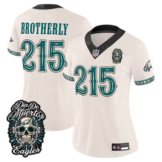 Women's Philadelphia Eagles Día de los Muertos Vapor Limited Jersey - All Stitched