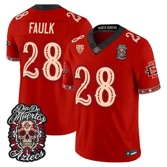 Men's San Diego State Aztecs Día de los Muertos Vapor Limited Jersey - All Stitched