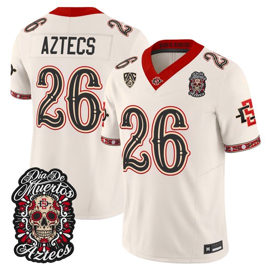 Men's San Diego State Aztecs Día de los Muertos Vapor Limited Jersey - All Stitched