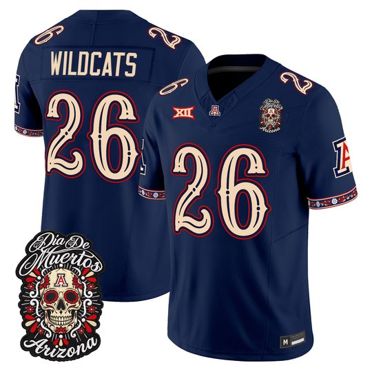 Men's Arizona Wildcats Día de los Muertos Vapor Limited Jersey - All Stitched