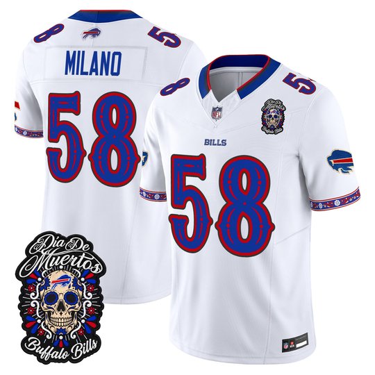 Men's Buffalo Bills Día de los Muertos Vapor Limited Jersey - All Stitched