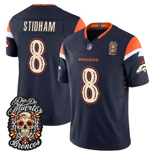 Men's Denver Broncos Día de los Muertos Vapor Limited Jersey - All Stitched