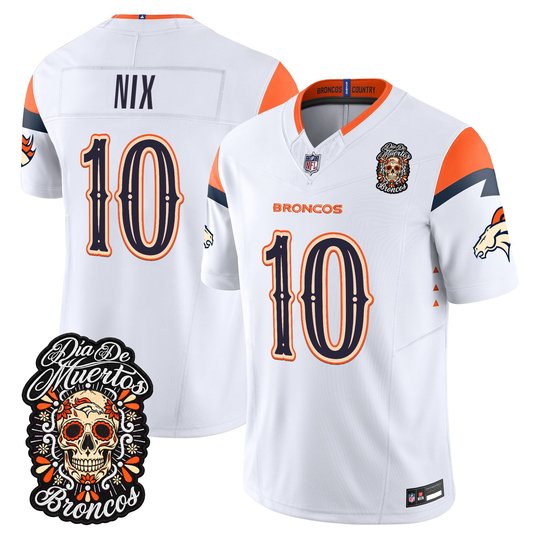 Men's Denver Broncos Día de los Muertos Vapor Limited Jersey - All Stitched