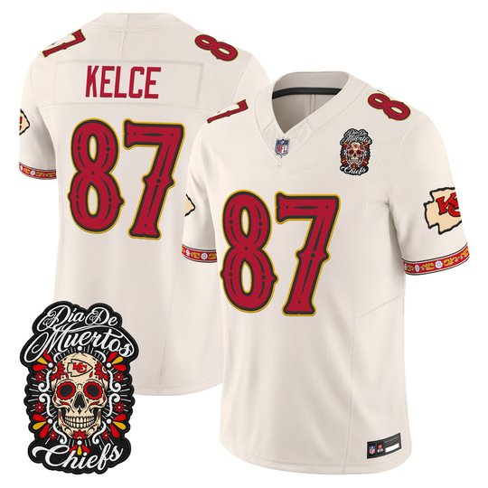 Men's Kansas City Chiefs Día de los Muertos Vapor Limited Jersey - All Stitched