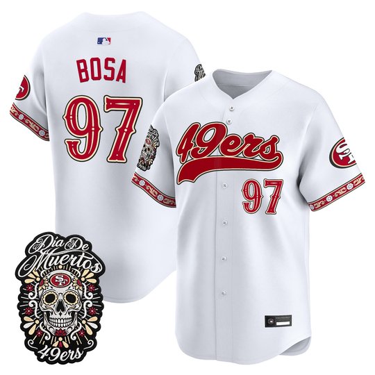 Men's San Francisco 49ers Día de los Muertos Vapor Limited Baseball Jersey - All Stitched