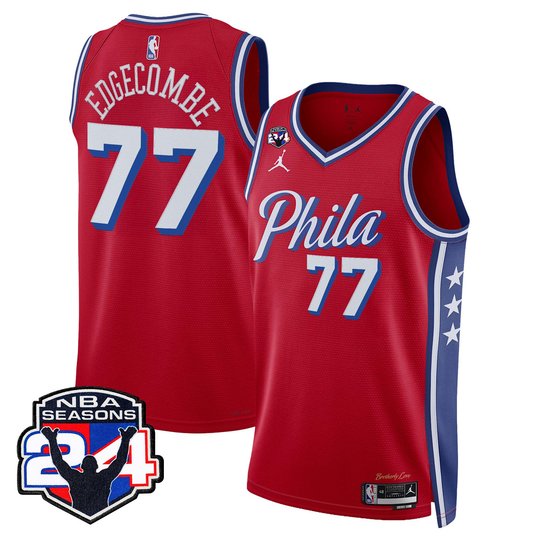 Men's Philadelphia 76ers Swingman Jersey - 24th Season Patch - All Stitched