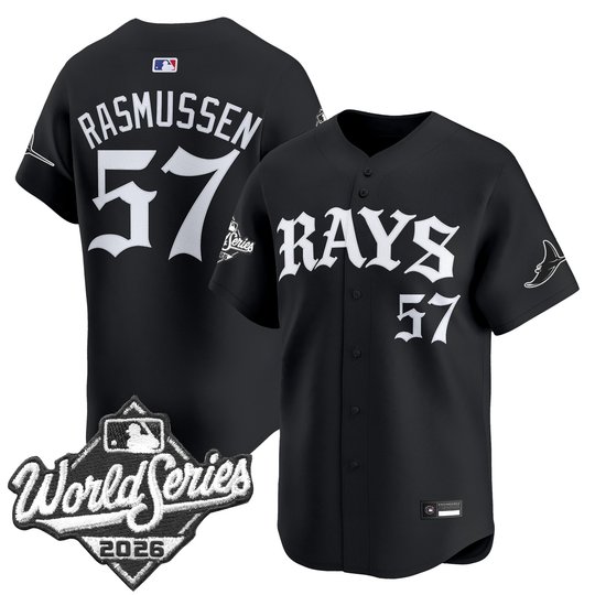 Men's Tampa Bay Rays 2026 World Series Vapor Premier Limited Jersey - Old English Edition - All Stitched