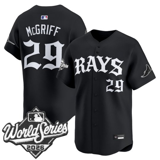Men's Tampa Bay Rays 2026 World Series Vapor Premier Limited Jersey - Old English Edition - All Stitched