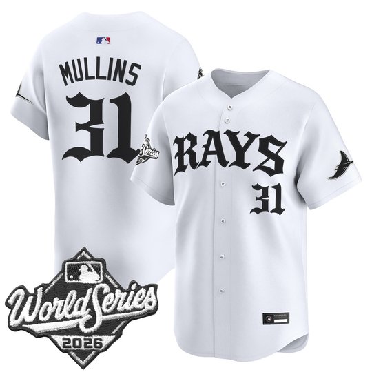Men's Tampa Bay Rays 2026 World Series Vapor Premier Limited Jersey - Old English Edition - All Stitched