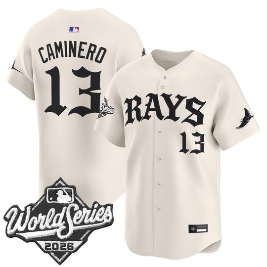 Men's Tampa Bay Rays 2026 World Series Vapor Premier Limited Jersey - Old English Edition - All Stitched