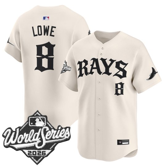 Men's Tampa Bay Rays 2026 World Series Vapor Premier Limited Jersey - Old English Edition - All Stitched