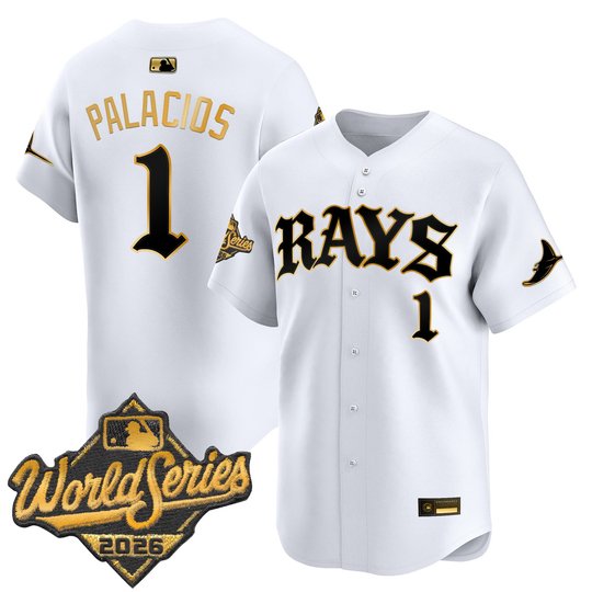 Men's Tampa Bay Rays 2026 World Series Vapor Premier Limited Jersey - Old English Edition - All Stitched