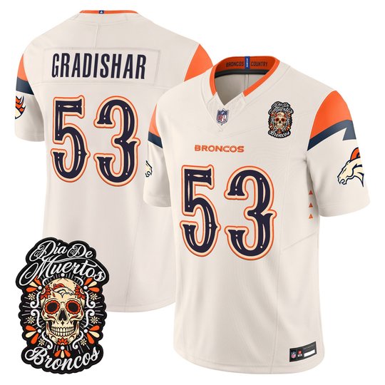 Men's Denver Broncos Día de los Muertos Vapor Limited Jersey - All Stitched