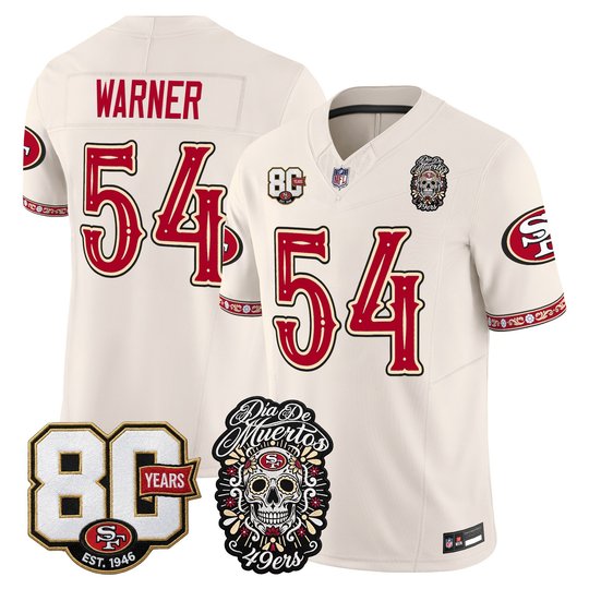 Men's San Francisco 49ers Día de los Muertos Vapor Limited Jersey - 80th Anniversary Patch - All Stitched
