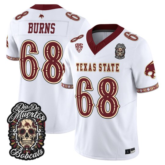 Men's Texas State Bobcats Día de los Muertos Vapor Limited Jersey - All Stitched
