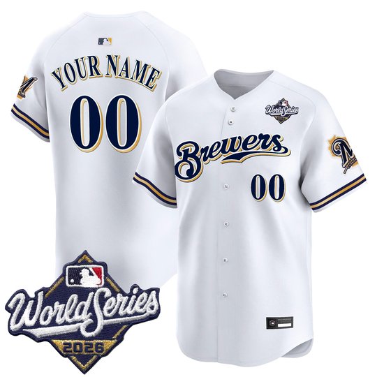 Milwaukee Brewers Throwback Vapor Premier Limited Custom Jersey - 2026 World Series - All Stitched
