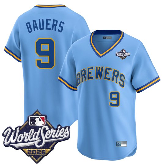 Men's Milwaukee Brewers Throwback Vapor Premier Limited Jersey - 2026 World Series - All Stitched