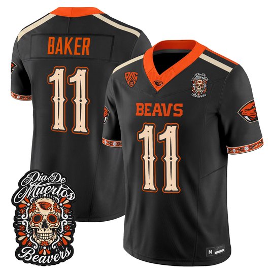 Men's Oregon State Beavers Día de los Muertos Vapor Limited Jersey - All Stitched