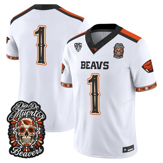 Men's Oregon State Beavers Día de los Muertos Vapor Limited Jersey - All Stitched