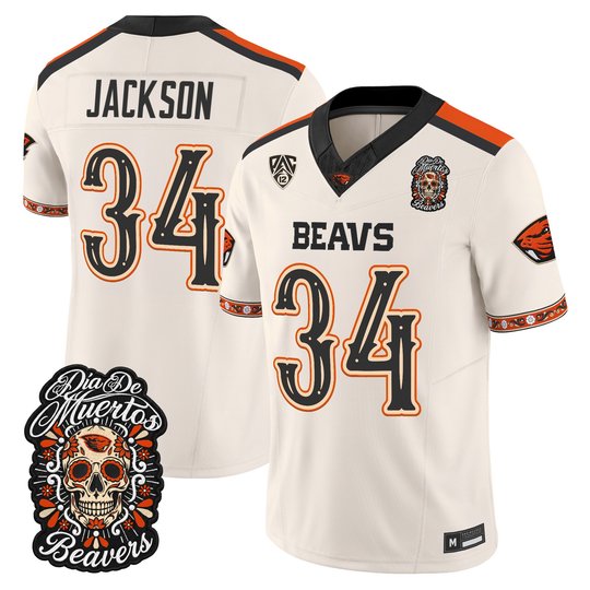 Men's Oregon State Beavers Día de los Muertos Vapor Limited Jersey - All Stitched