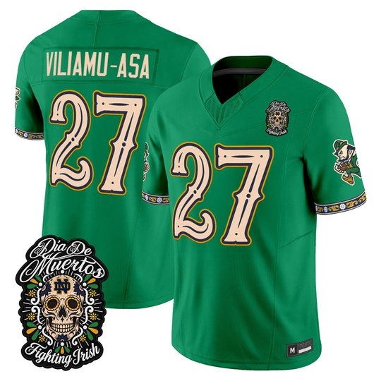 Men's Notre Dame Fighting Irish Día de los Muertos Vapor Limited Jersey - All Stitched