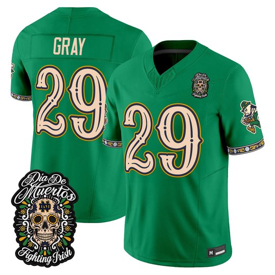 Men's Notre Dame Fighting Irish Día de los Muertos Vapor Limited Jersey - All Stitched