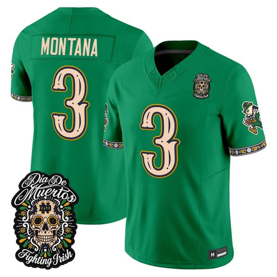 Men's Notre Dame Fighting Irish Día de los Muertos Vapor Limited Jersey - All Stitched