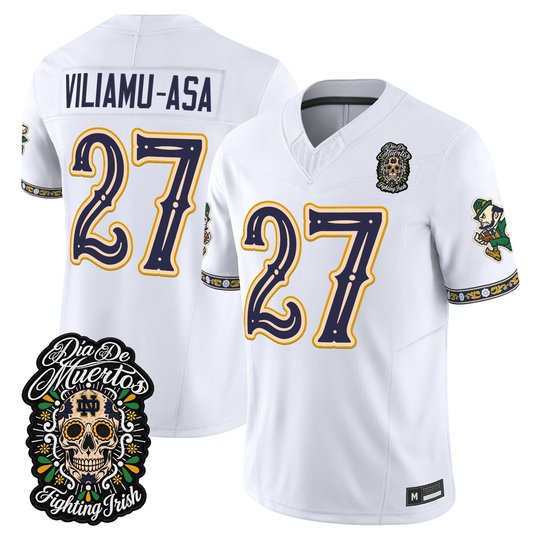 Men's Notre Dame Fighting Irish Día de los Muertos Vapor Limited Jersey - All Stitched