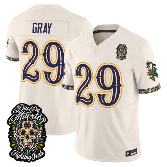Men's Notre Dame Fighting Irish Día de los Muertos Vapor Limited Jersey - All Stitched