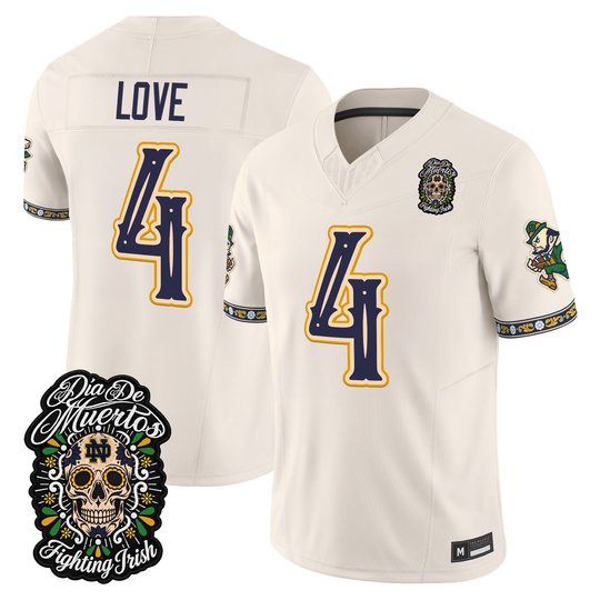 Men's Notre Dame Fighting Irish Día de los Muertos Vapor Limited Jersey - All Stitched