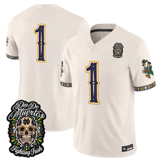 Men's Notre Dame Fighting Irish Día de los Muertos Vapor Limited Jersey - All Stitched
