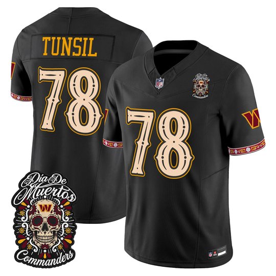 Men's Washington Commanders Día de los Muertos Vapor Limited Jersey - All Stitched