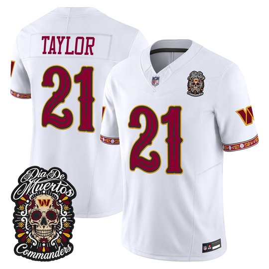 Men's Washington Commanders Día de los Muertos Vapor Limited Jersey - All Stitched