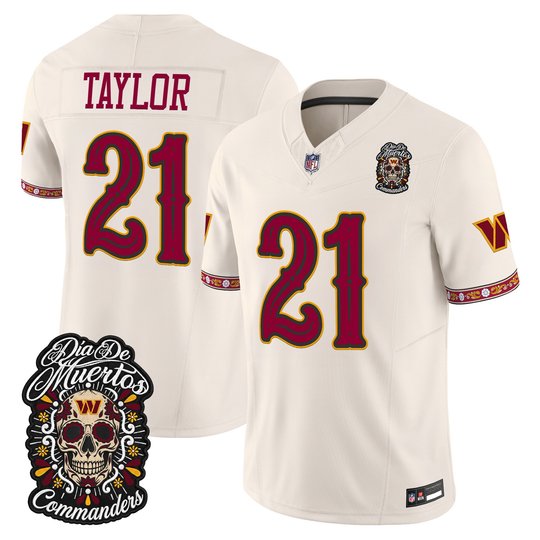 Men's Washington Commanders Día de los Muertos Vapor Limited Jersey - All Stitched