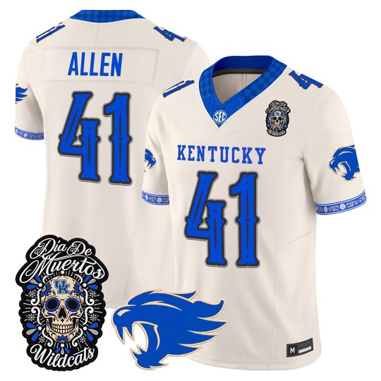 Men's Kentucky Wildcats Día de los Muertos Vapor Limited Jersey - All Stitched