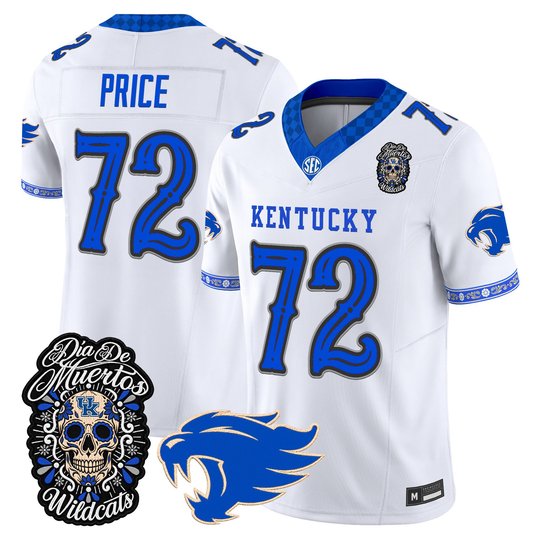 Men's Kentucky Wildcats Día de los Muertos Vapor Limited Jersey - All Stitched