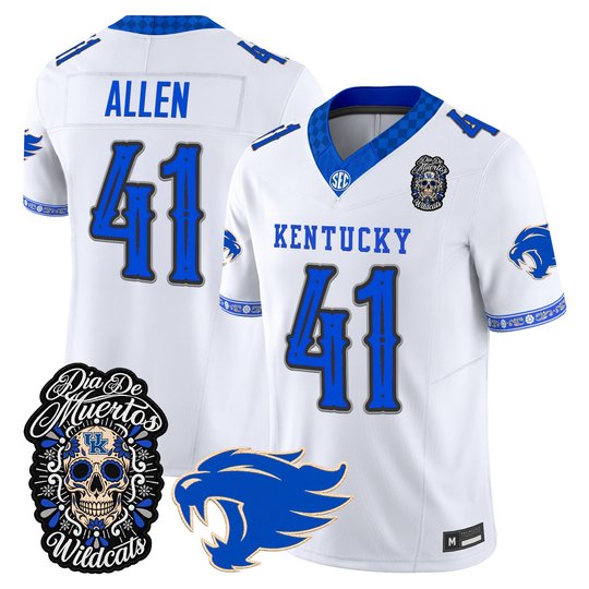 Men's Kentucky Wildcats Día de los Muertos Vapor Limited Jersey - All Stitched