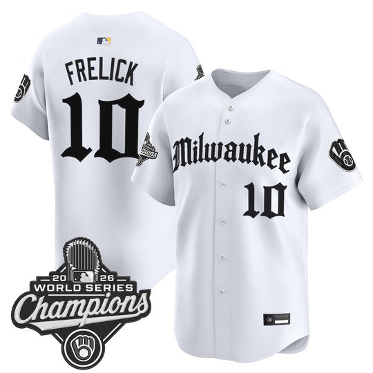 Men's Milwaukee Brewers 2026 World Series Champions Vapor Premier Limited Jersey - Gothic Edition - All Stitched