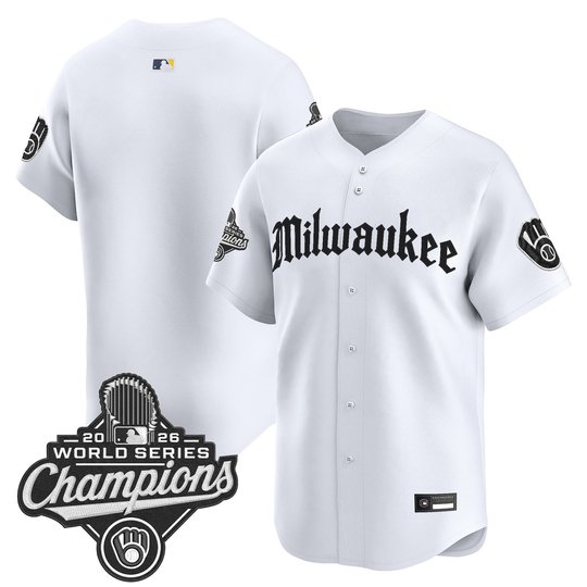 Men's Milwaukee Brewers 2026 World Series Champions Vapor Premier Limited Jersey - Gothic Edition - All Stitched